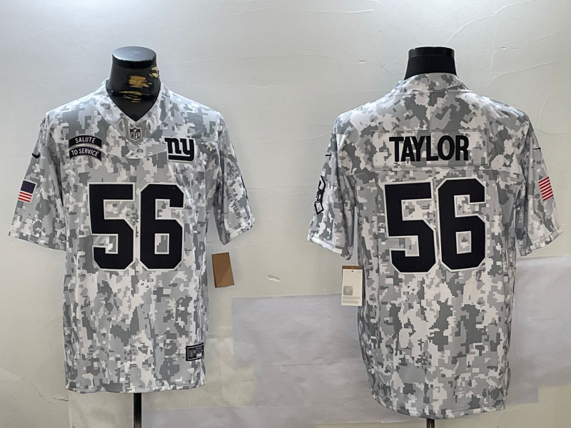 Men's New York Giants Lawrence Taylor #56 Arctic Camo 2024 Salute to Service Retired Limited Jersey